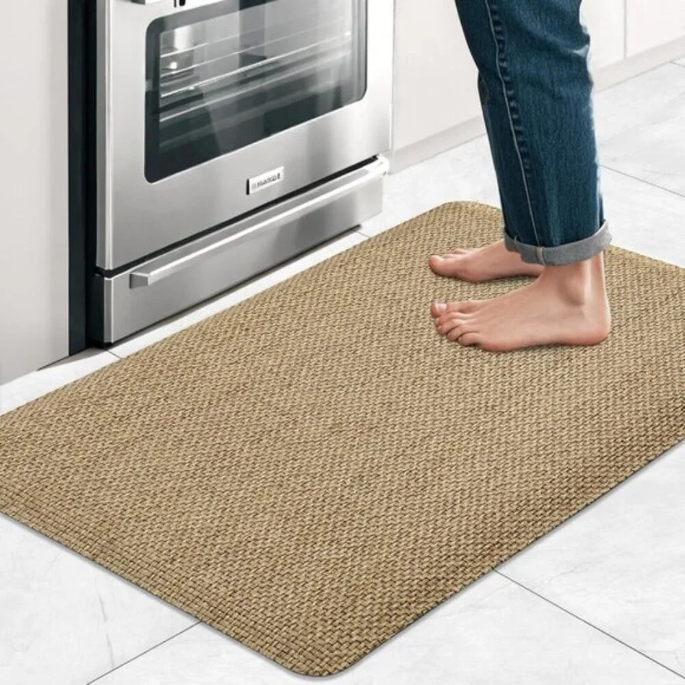 Cushioned Kitchen Mat, Non-Slip Anti-Fatigue Memory Foam Rug for Home & Office